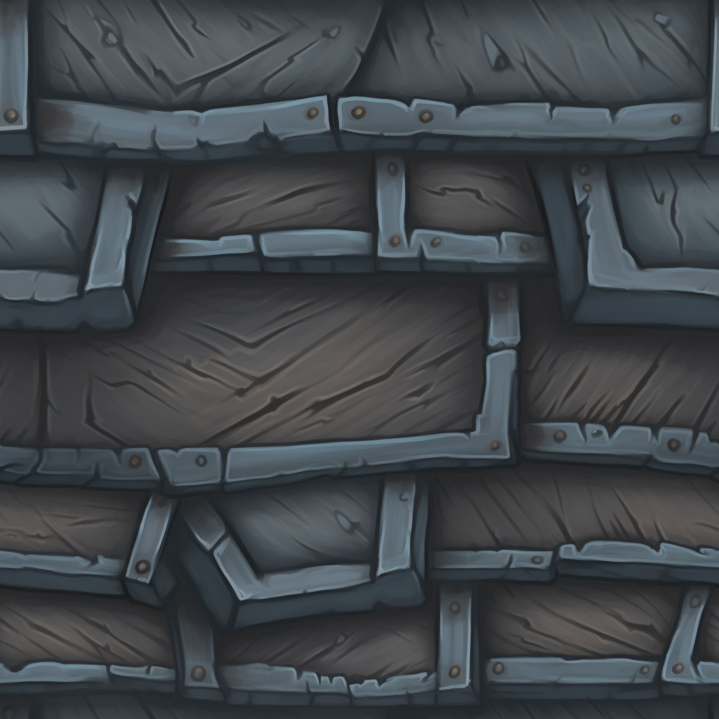 Stylized Blue Wood Roof Texture Tiling