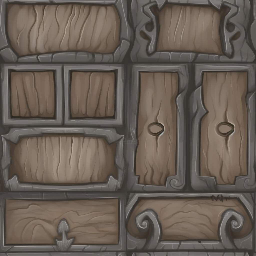 Stylized Wood Trim Sheet